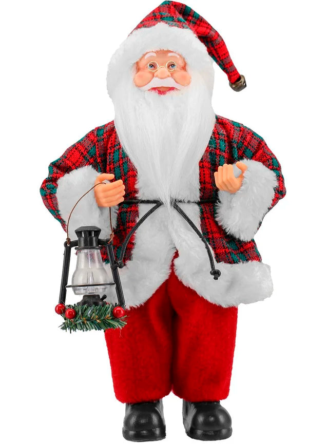 Boneco de Natal Papai Noel Tecido Lampião 30cm